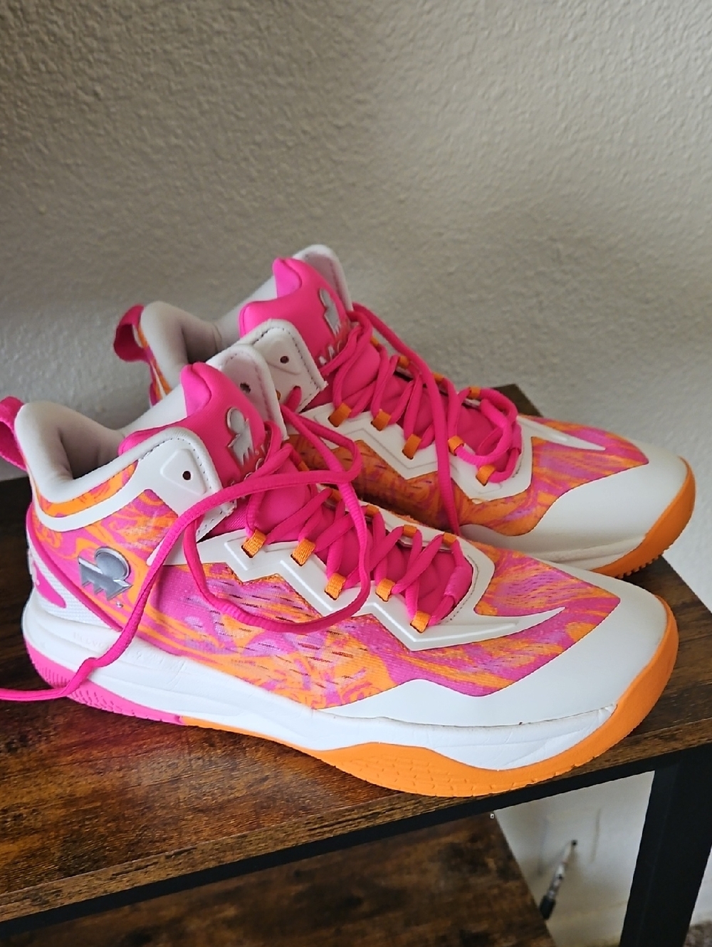 These sneakers are the Moolah Kicks Neovolt Pro V2 in their striking combination